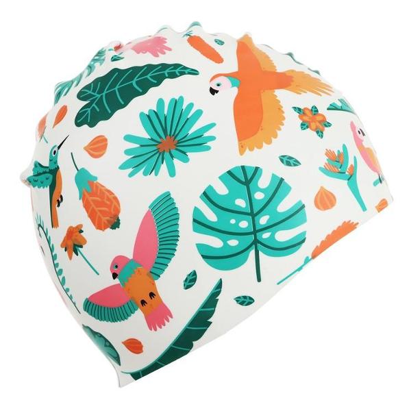 Шапочка для плавания ONLITOP фламинго с птицами 7316256