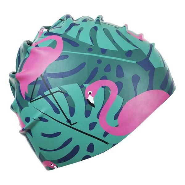 Шапочка для плавания ONLITOP фламинго с пальмами 7316254