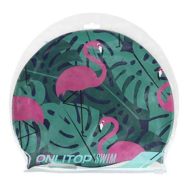 Шапочка для плавания ONLITOP фламинго с пальмами 7316254