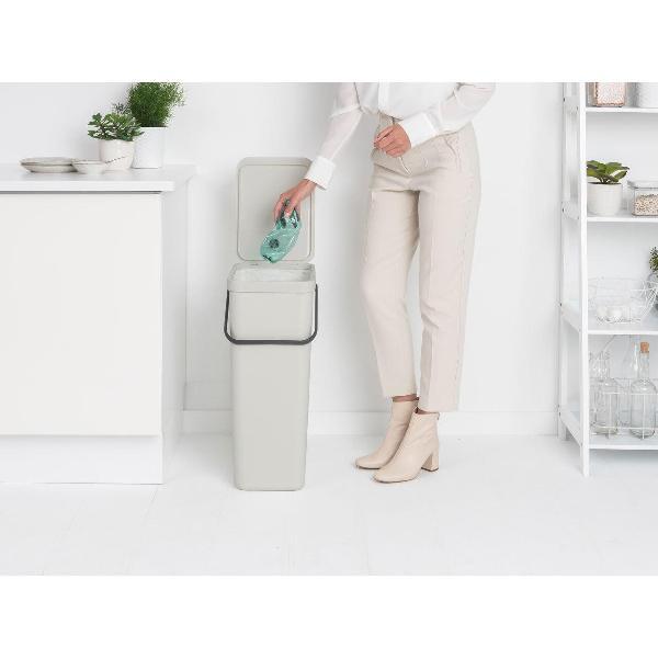 Ведро-туалет Brabantia Sort & Go 214424 серый