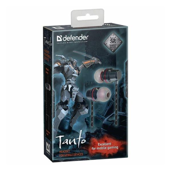 Наушники-вкладыши Defender черные Tanto