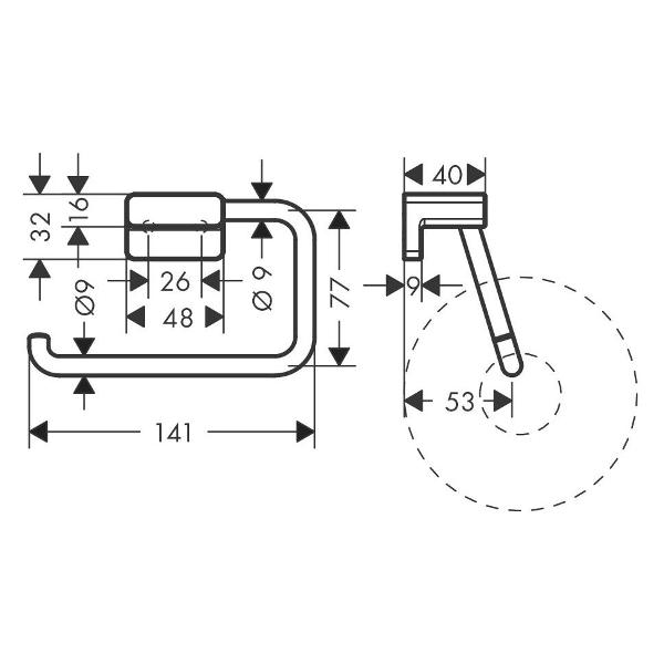Держатель Hansgrohe AddStoris 41771000