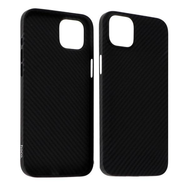 Чехол Hoco для iPhone 14 кевлар. текстура MagSafe черный