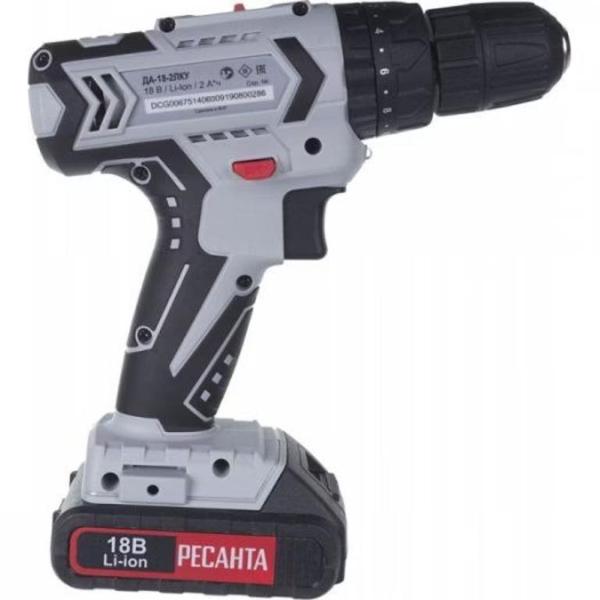 Шуруповерт аккумуляторный Ресанта ДА-18-2ЛК-У