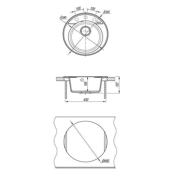 Мойка кухонная Lemark SULA 500