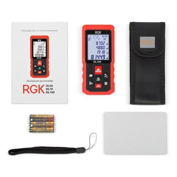 Лазерный дальномер RGK DL100 с поверкой