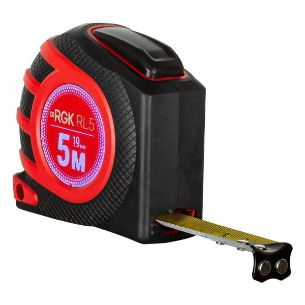 Рулетка строительная (лента) RGK RL5 с поверкой
