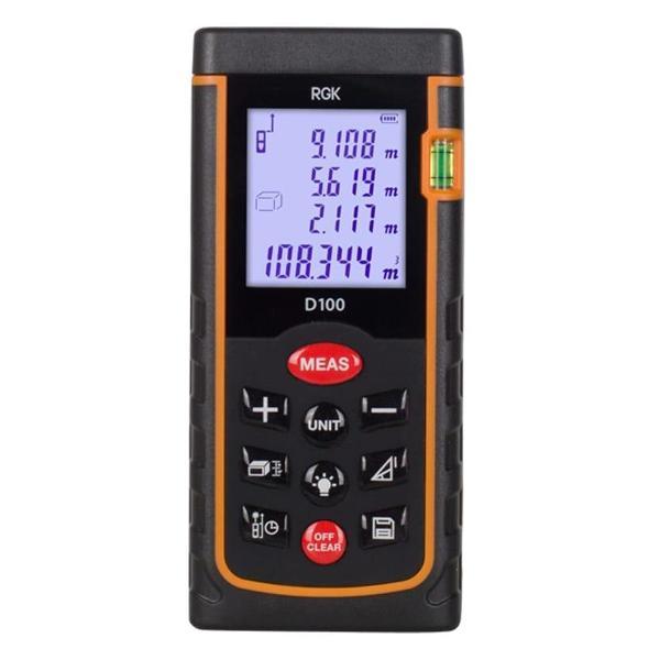 Дальномер лазерный и рулетка RGK D100 с поверкой фото