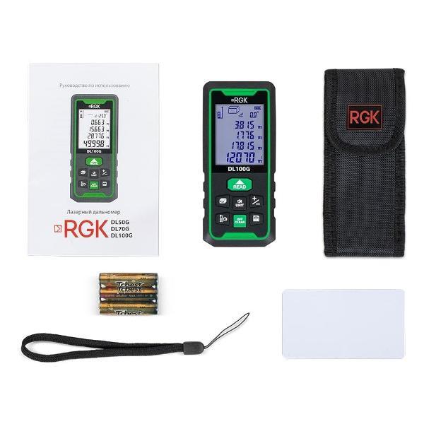 Лазерный дальномер RGK DL100G с поверкой