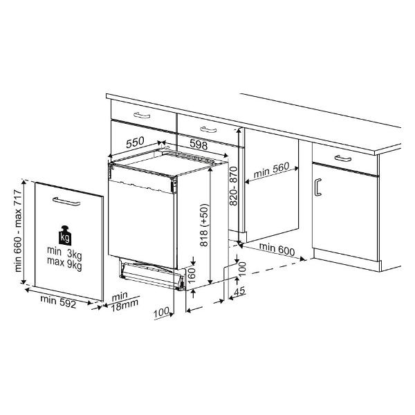 Встраиваемая посудомоечная машина Indesit DI 4C68