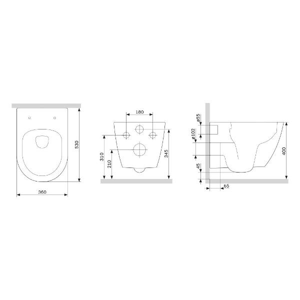 Унитаз Damixa DX22C1700SC