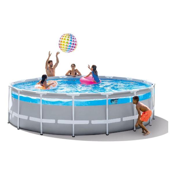 Бассейн надувной Intex 26722 серый