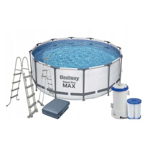 Бассейн надувной Bestway 56420 серый