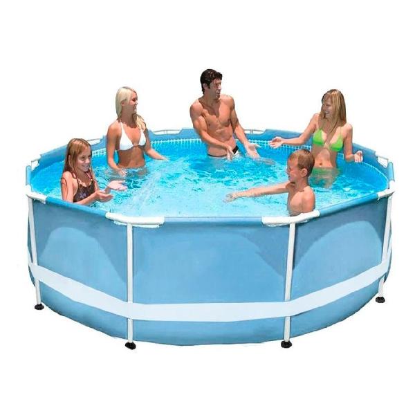 Бассейн надувной Intex 26700 серый