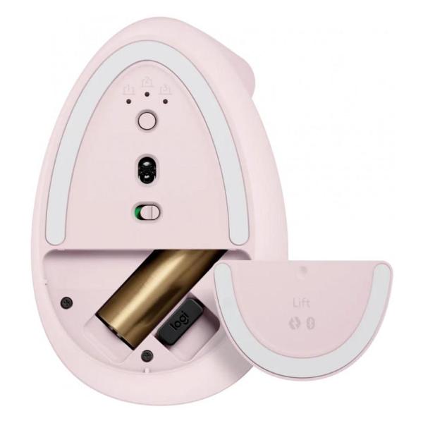 Мышь беспроводная Logitech Lift Ergonomic Pink