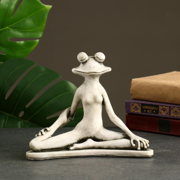 Фигура для сада Хорошие сувениры Лягушка йог на шпагате
