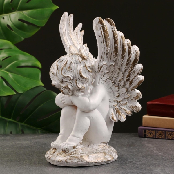 Фигура для сада Хорошие сувениры Ангел на камне