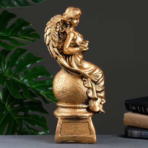 Фигура для сада Хорошие сувениры Ангел девушка с птицей