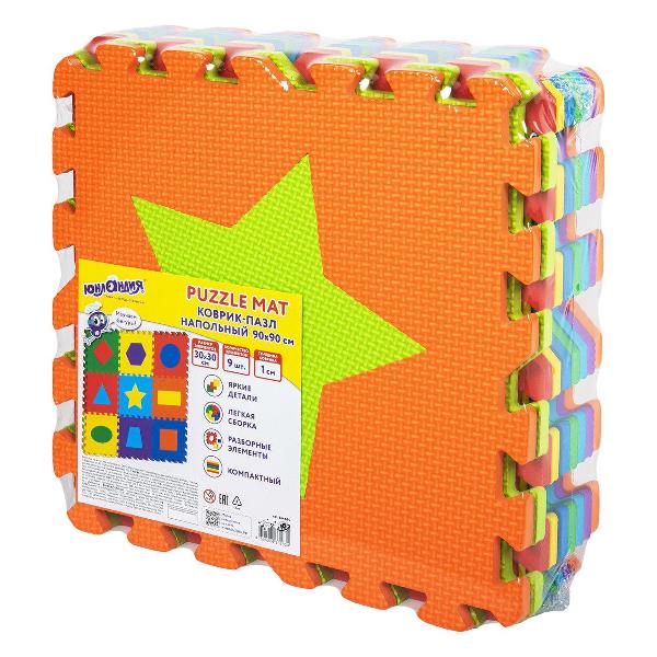 Пазл Юнландия пазл Фигуры 9 элементов 664664