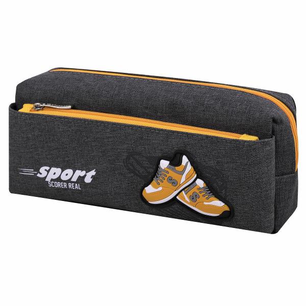 Пенал Юнландия 271575 21х9х6 см серый