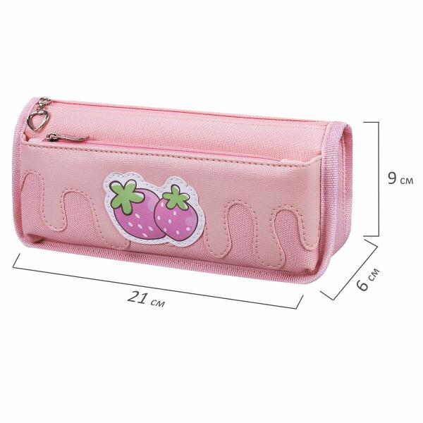 Пенал детский Юнландия 271577 21х9х6 см розовый