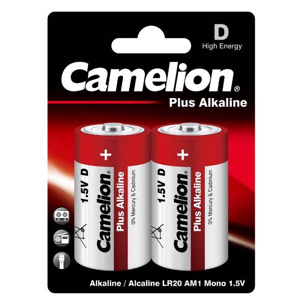 Батарейка алкалиновая (щелочная) Camelion LR20-BP2 фото