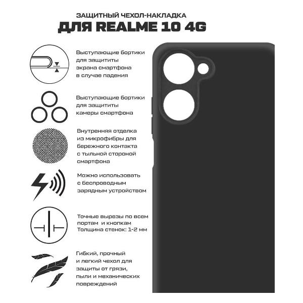 Чехол Krutoff Realme 10 4G (446604)
