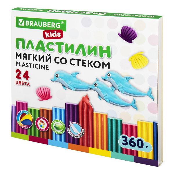Пластилин Brauberg 106498 24 цвета