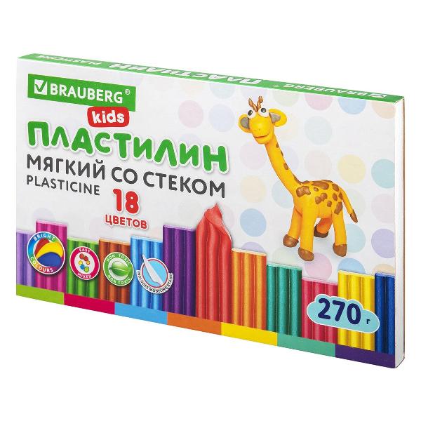 Пластилин Brauberg 106497 18 цветов