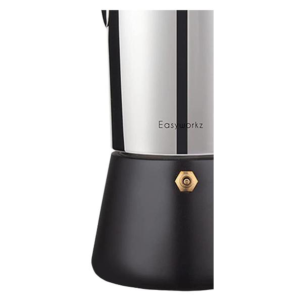 Кофеварка гейзерная HILZZ Diego EMpS_300 серебристый металлик/черный