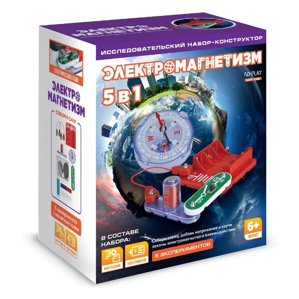 Электронный конструктор ND Play Электромагнетизм 5 в 1
