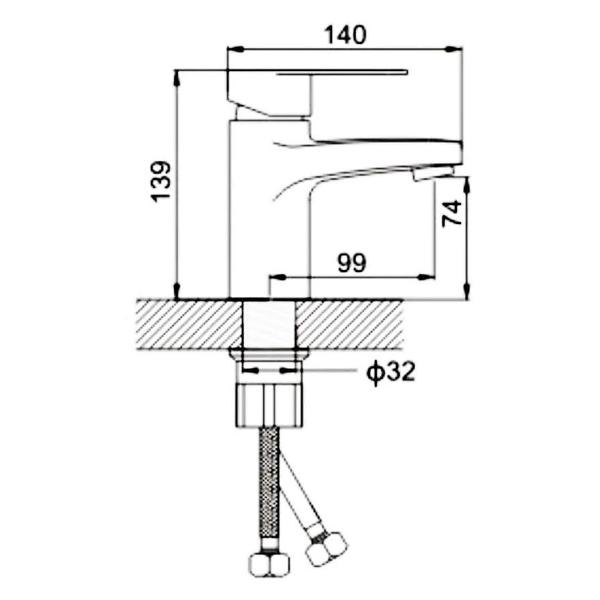 Смеситель для умывальника Potato 1189668