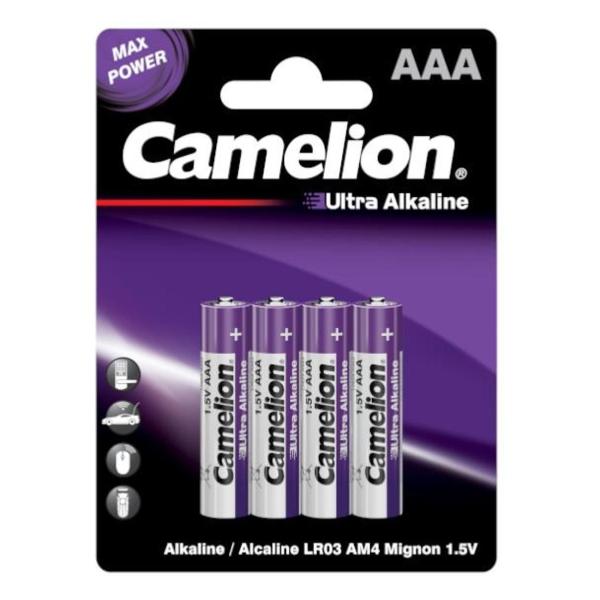 Батарейка алкалиновая (щелочная) Camelion LR03-BP4UT фото