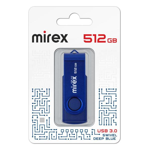 Флеш-диск Mirex Swivel 512GB USB3.0 Deep синий