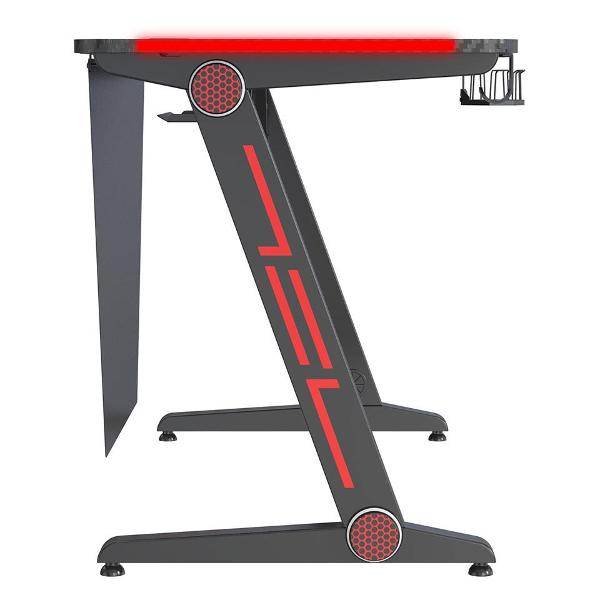 Стол компьютерный игровой Cactus CS-GTZ-BK-CARBON-RED МДФ карбон каркас черный