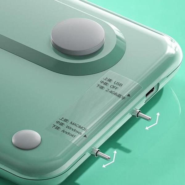 Клавиатура беспроводная Aula F3680 green/белый