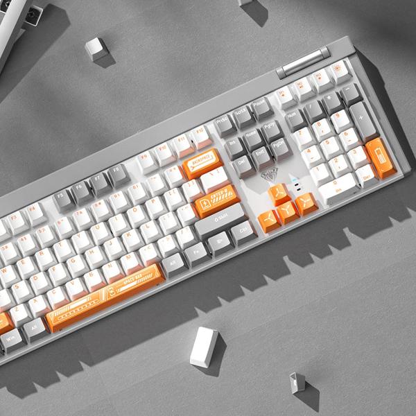 Клавиатура беспроводная Aula F3050 gray+white