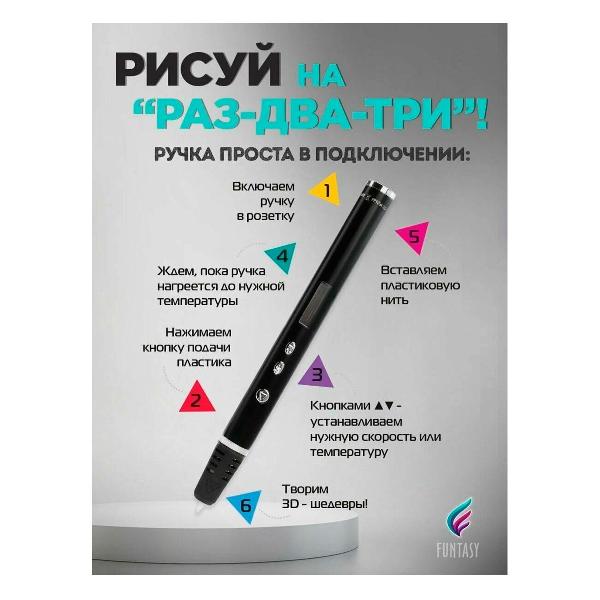3D-ручка Funtasy Trinity черная