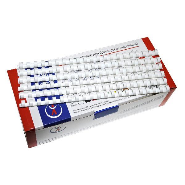 Пружина для переплета РеалИСТ 8 мм белые, 100 шт.