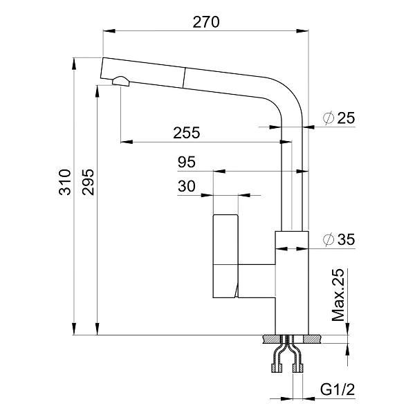 Смеситель Krona WASSER H300 1 GRAY