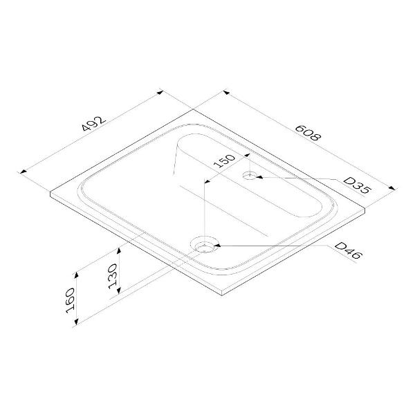 Раковина встраиваемая Am.Pm M8FWPC0600WM