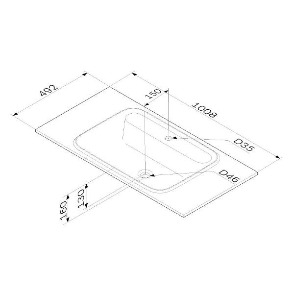 Раковина встраиваемая Am.Pm M8FWPC1000WM