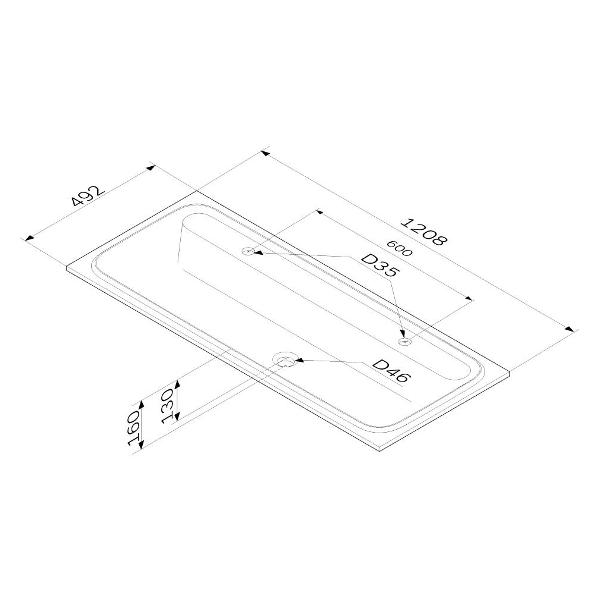 Раковина встраиваемая Am.Pm M8FWPC1200WM