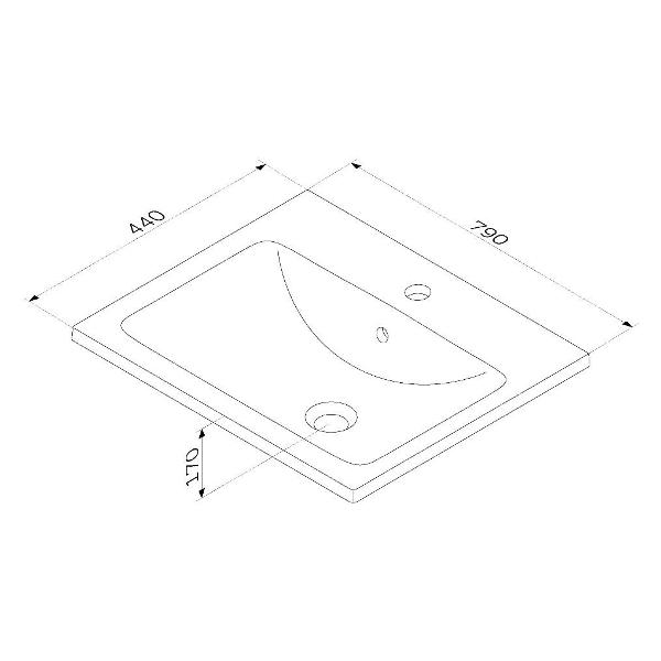 Раковина встраиваемая Am.Pm M85AWCC0802WG64