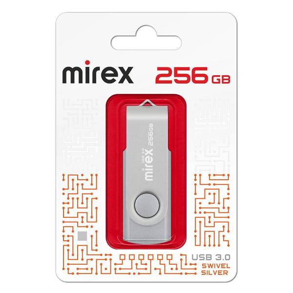 Флеш-диск Mirex Swivel 256GB USB3.0 серебристый