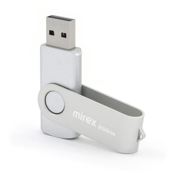 Флеш-диск Mirex Swivel 256GB USB 2.0 Silver 13600-FMUSI256