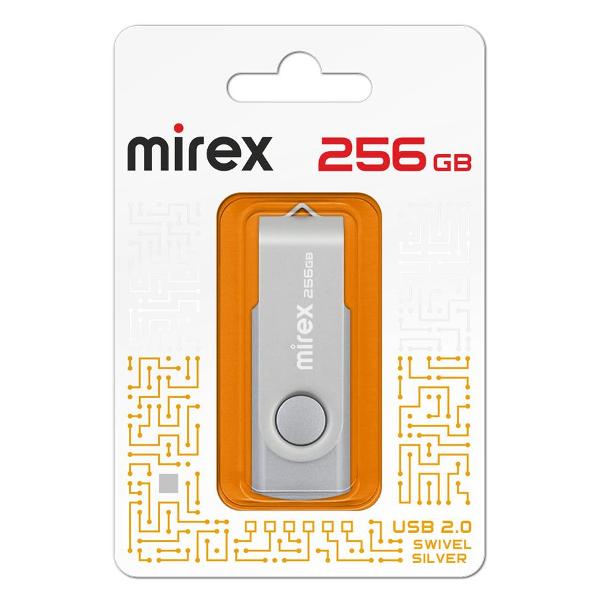Флеш-диск Mirex Swivel 256GB USB 2.0 Silver 13600-FMUSI256