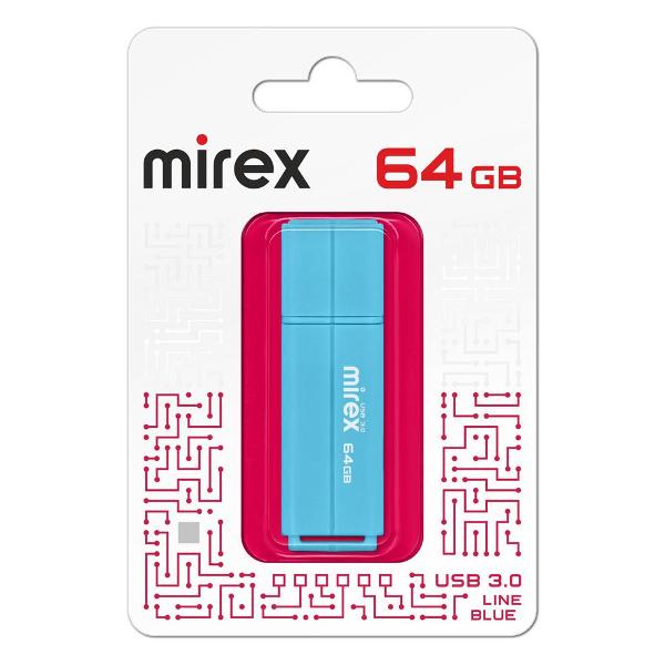 Флэш диск USB Mirex LINE 64GB USB3.0 синий