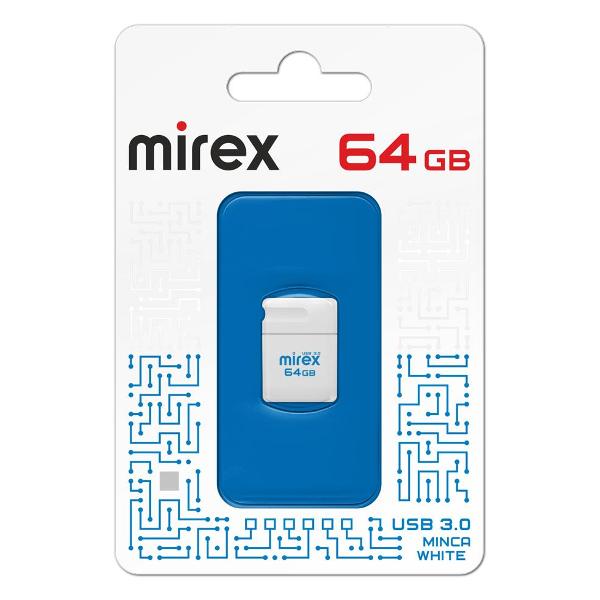 Флэш диск USB Mirex MINCA 64GB USB3.0 белый