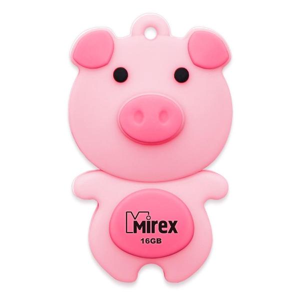 Флэш диск USB Mirex PIG 16GB розовый